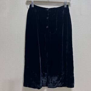 VTG Valentino Miss V Skirt 42 Velvety Black Straight Career Office Siren Modest